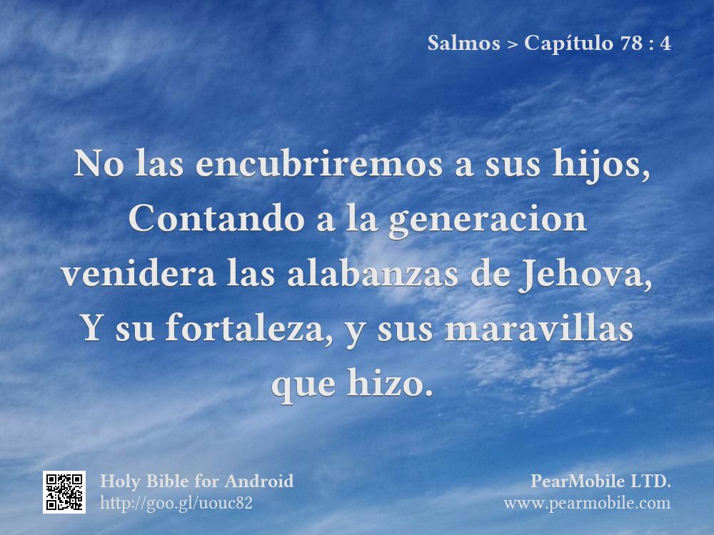Salmos, Capítulo 78:4